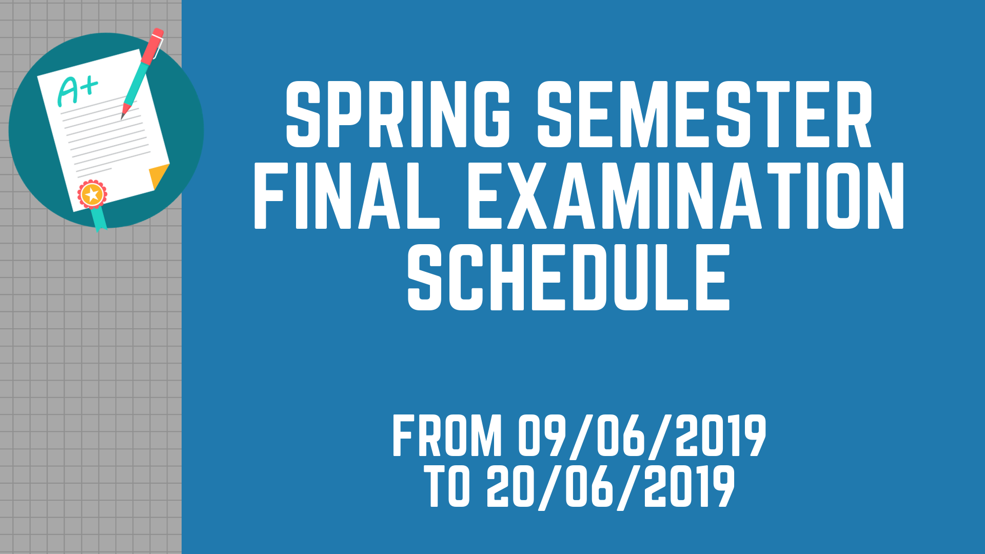 Spring Semester Final Examination Schedule Computer Engineering