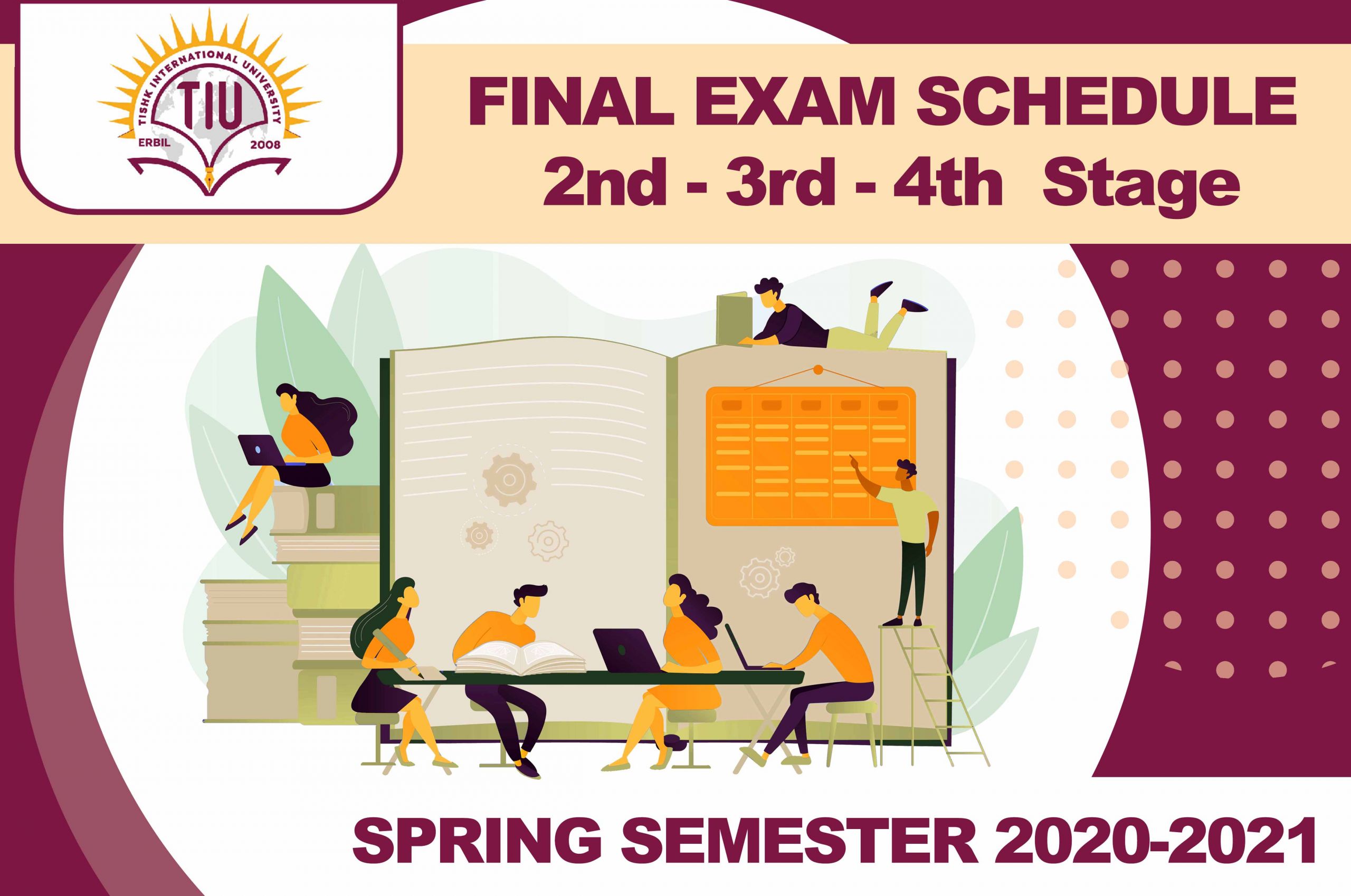 Final Exam Schedule Spring Semester (20202021) Interior Design