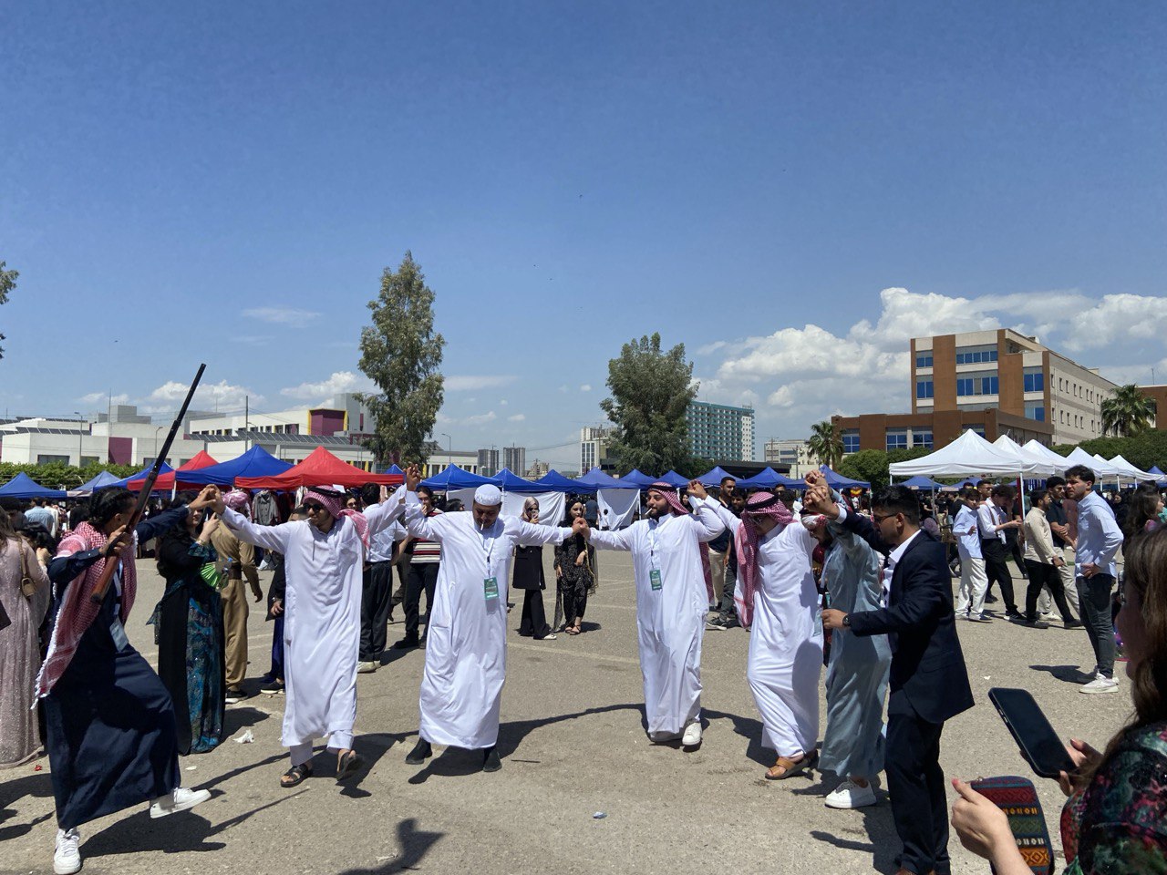 Jordan Tent, PAME, Spring Festival, Tishk International University, Jordanian culture, student involvement, traditional food, cultural celebration, Erbil events, embassy support