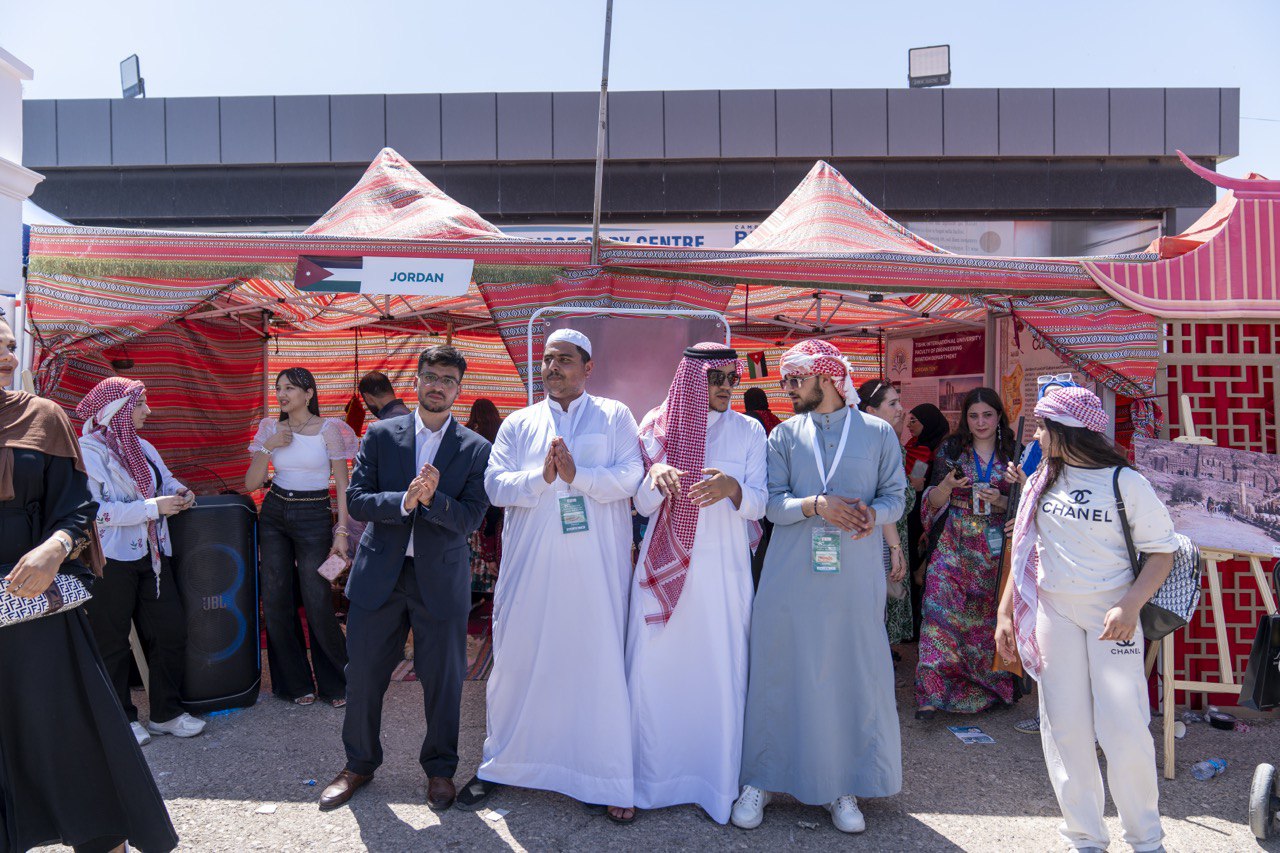Jordan Tent, PAME, Spring Festival, Tishk International University, Jordanian culture, student involvement, traditional food, cultural celebration, Erbil events, embassy support