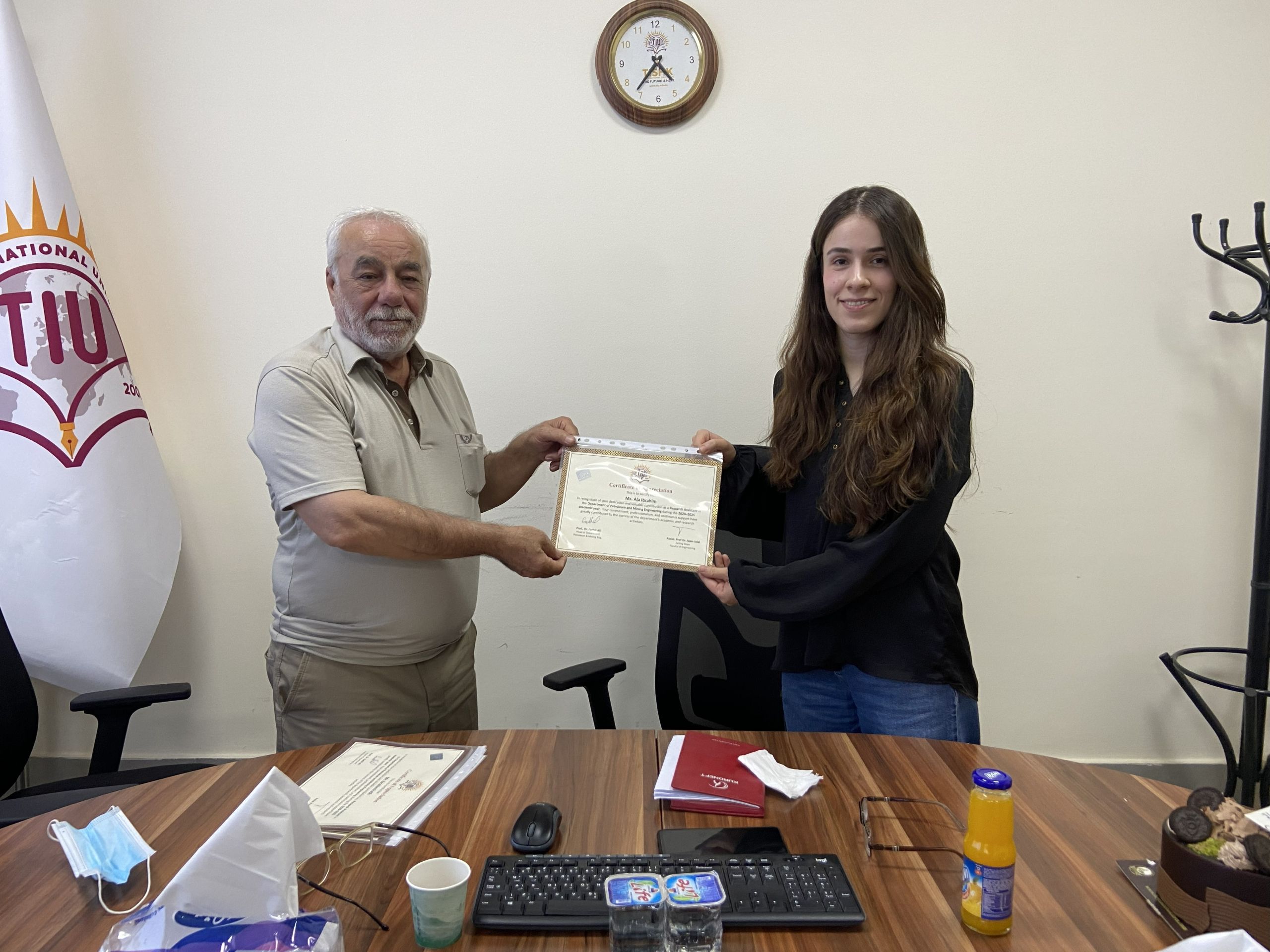 PAME, departmental meeting, exam committee, staff appreciation, academic achievement, TIU, faculty recognition, engineering education, university event