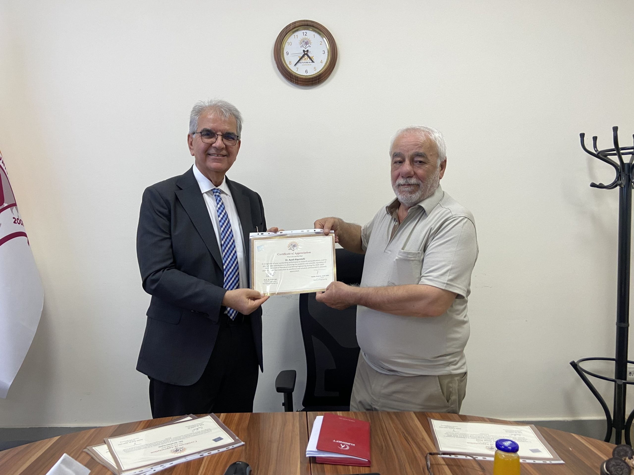 PAME, departmental meeting, exam committee, staff appreciation, academic achievement, TIU, faculty recognition, engineering education, university event