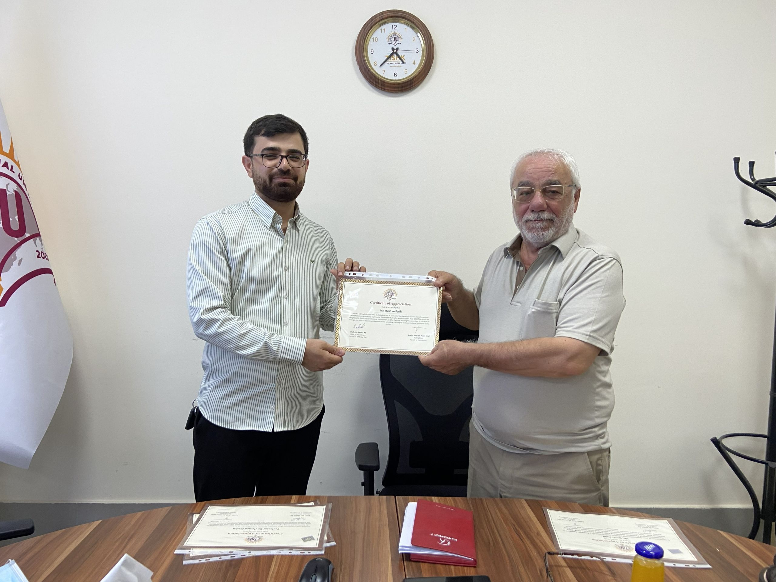 PAME, departmental meeting, exam committee, staff appreciation, academic achievement, TIU, faculty recognition, engineering education, university event