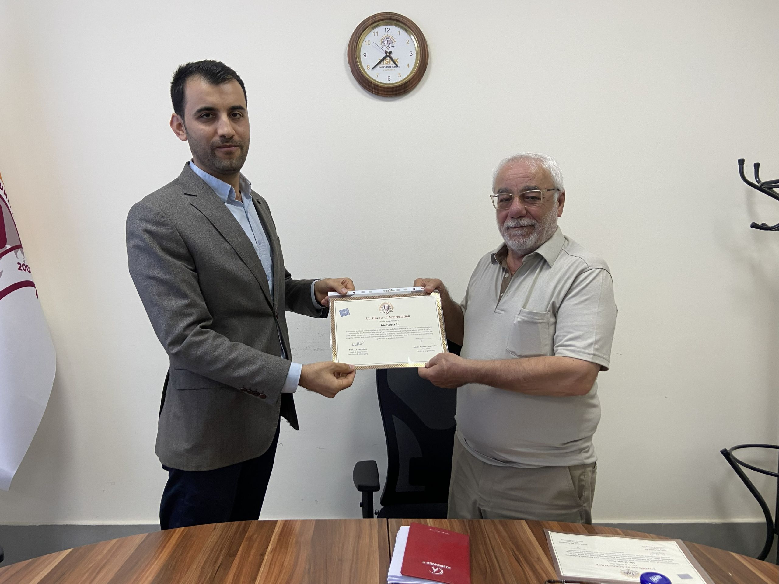 PAME, departmental meeting, exam committee, staff appreciation, academic achievement, TIU, faculty recognition, engineering education, university event