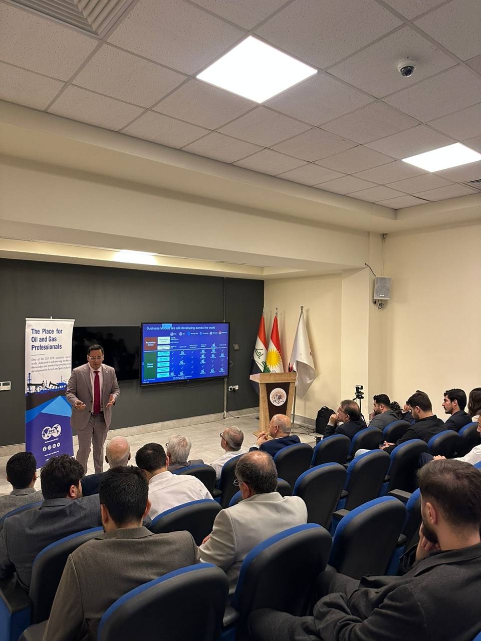 SPE, TIU, Distinguished Lecturer Program, Petroleum and Mining Engineering Department, Carbon Capture and Storage, Carbon Capturing, International Workshop, Energy Transition, APES, Diego A. Vazquez Anzola, SPE Northern Iraq Section, Industry Collaboration, Decarbonization