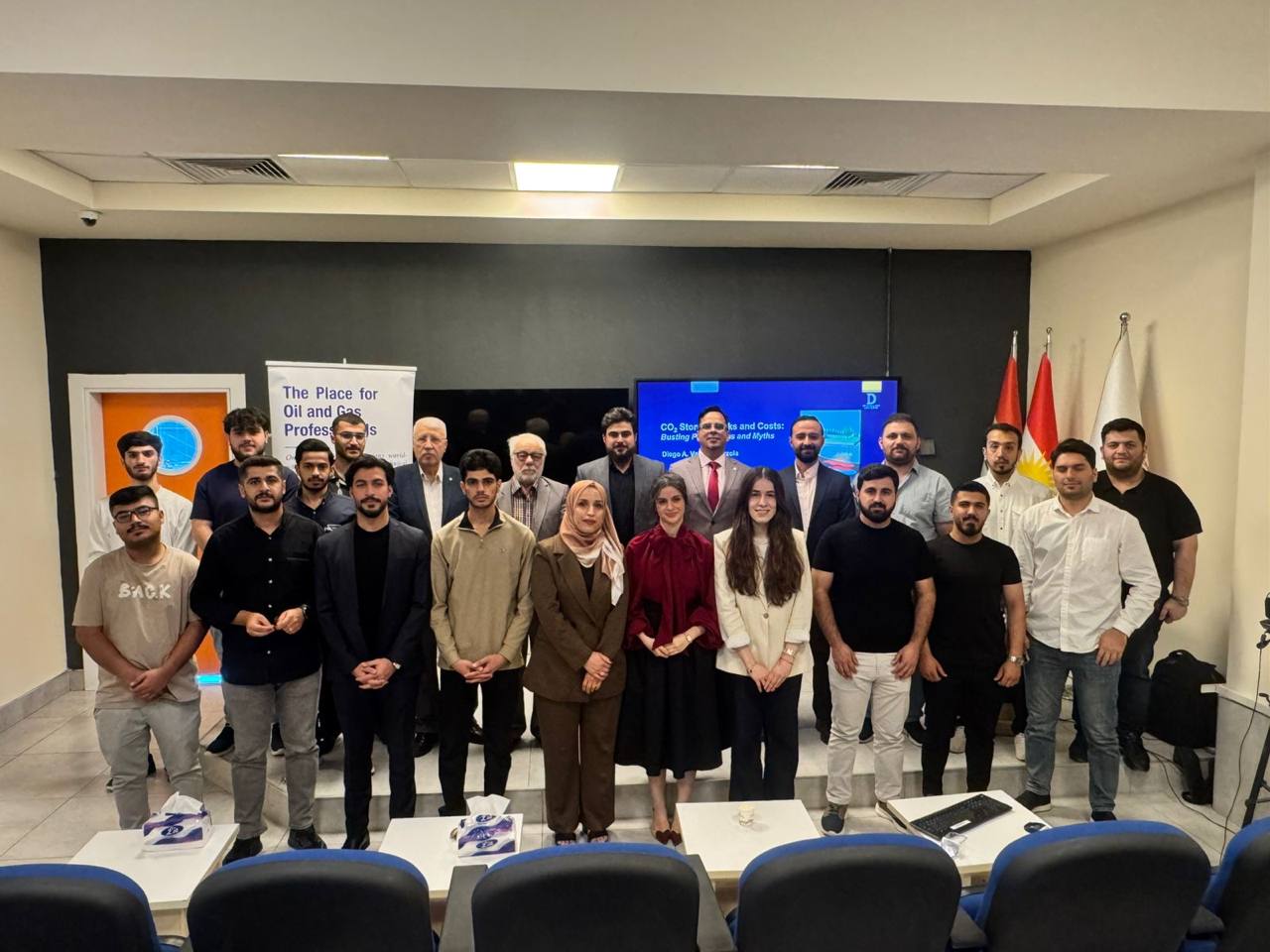 SPE, TIU, Distinguished Lecturer Program, Petroleum and Mining Engineering Department, Carbon Capture and Storage, Carbon Capturing, International Workshop, Energy Transition, APES, Diego A. Vazquez Anzola, SPE Northern Iraq Section, Industry Collaboration, Decarbonization