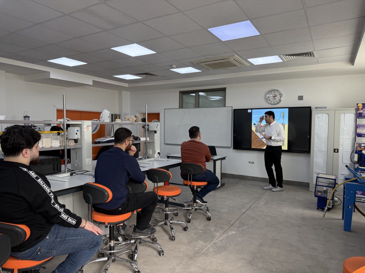 Students attending industry expert lecture