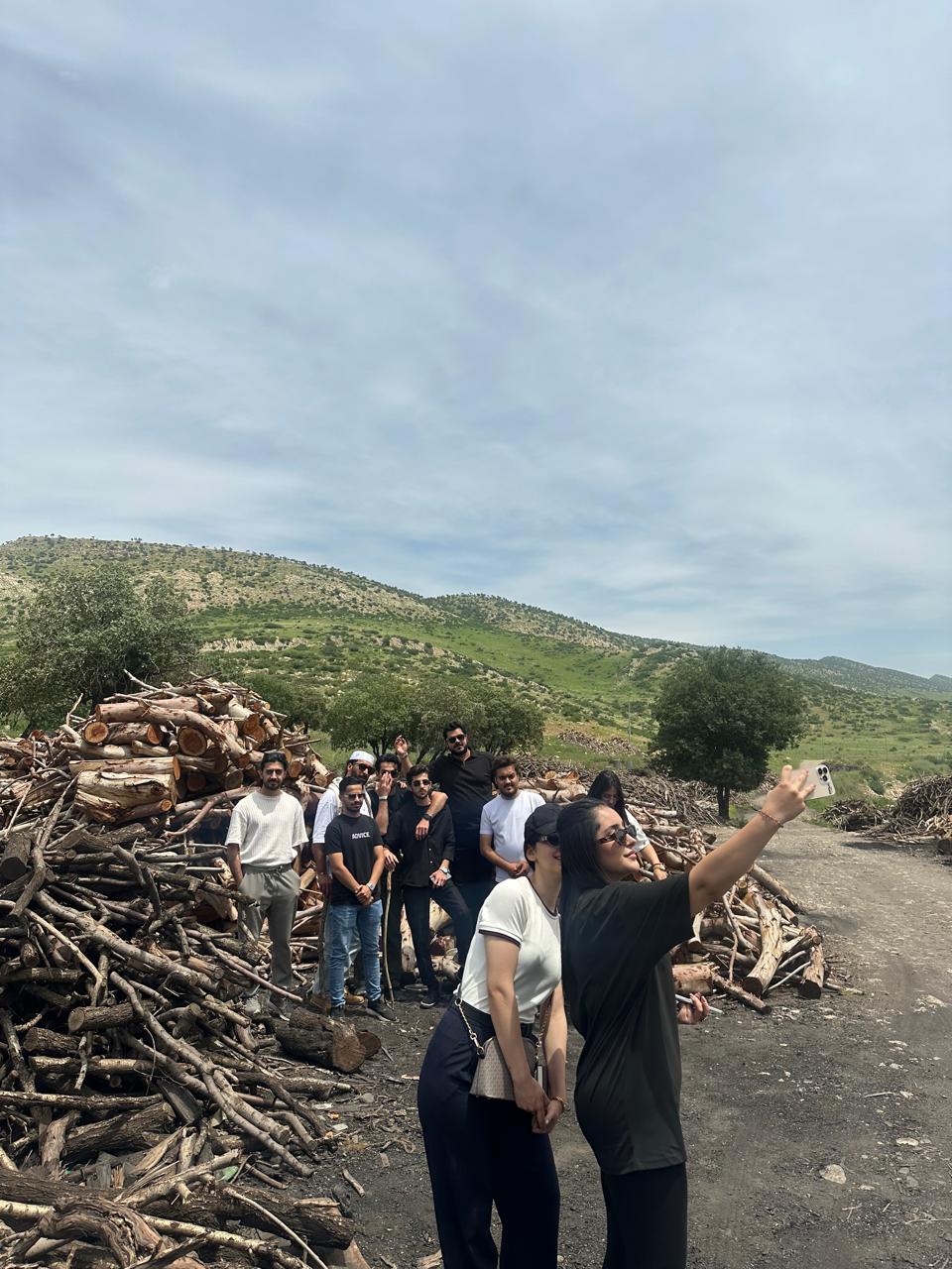 PAME students studying geological formations