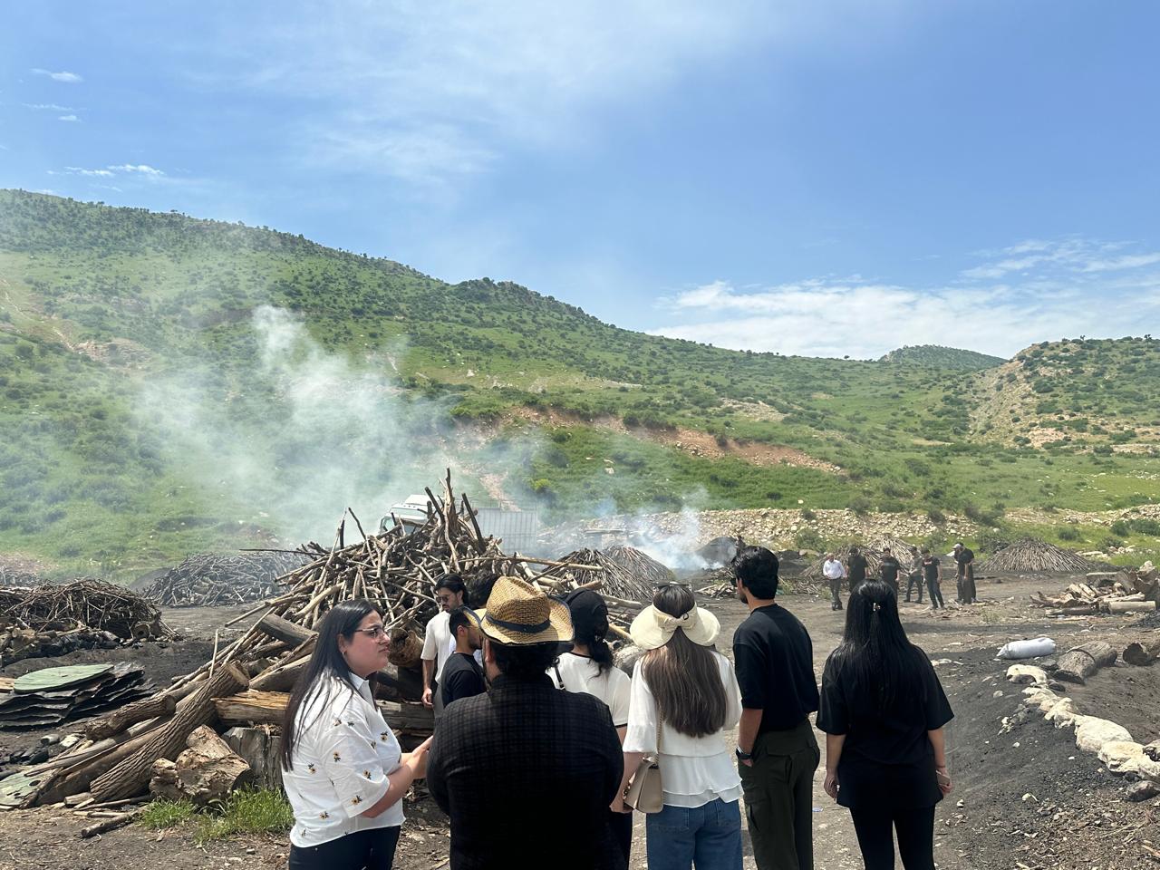 PAME students studying geological formations